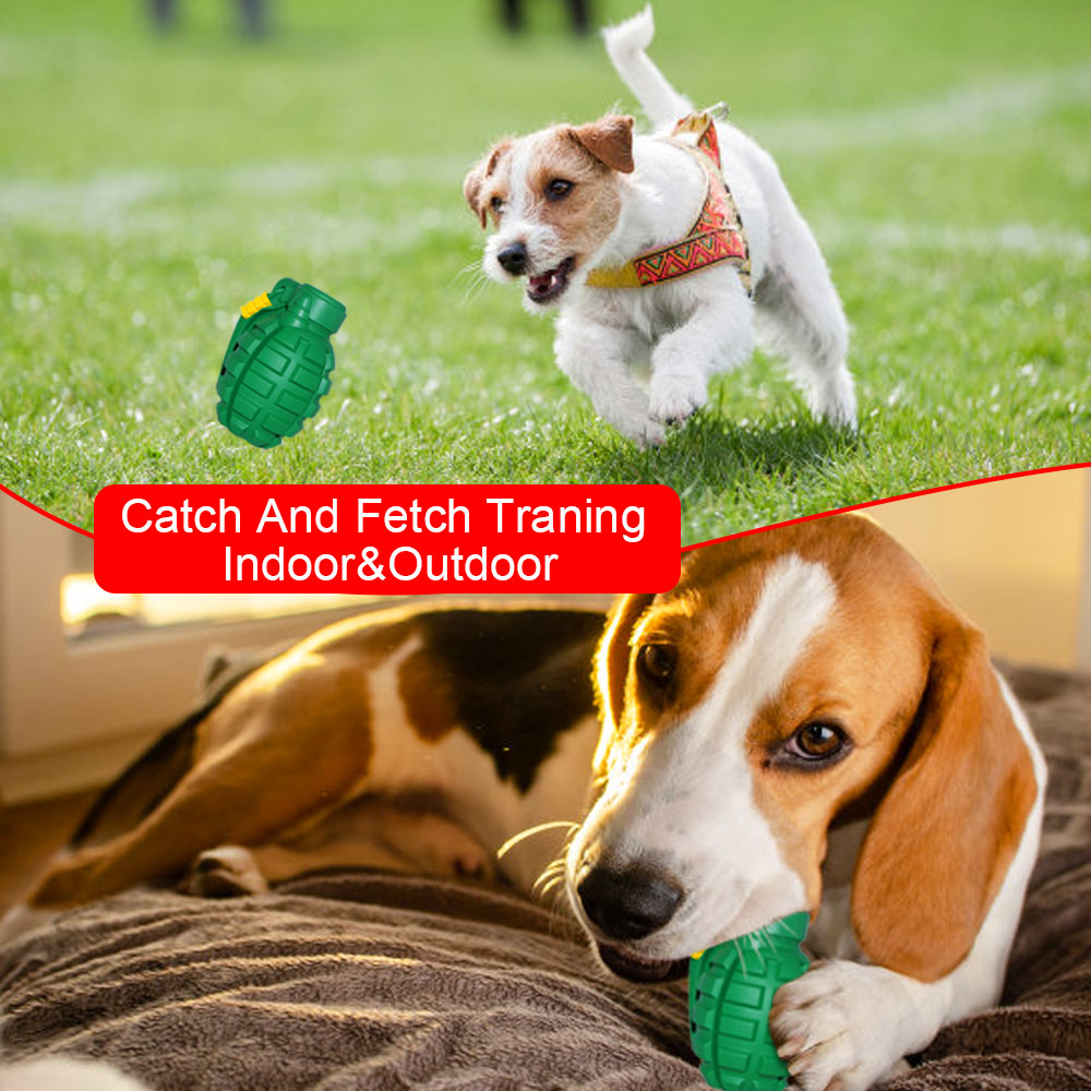Indestructible Dog Grenade Chew Toy