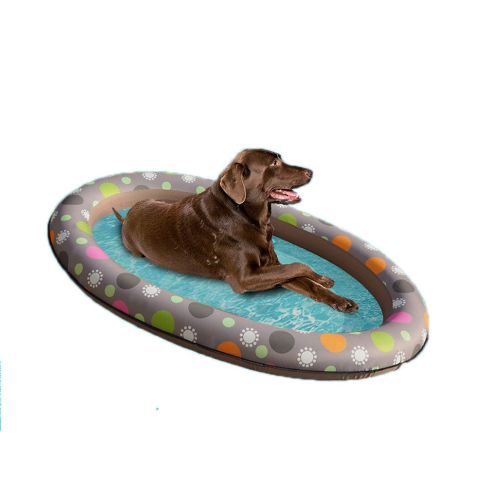 Dog Swimming Pool Inflatable Floating Bed