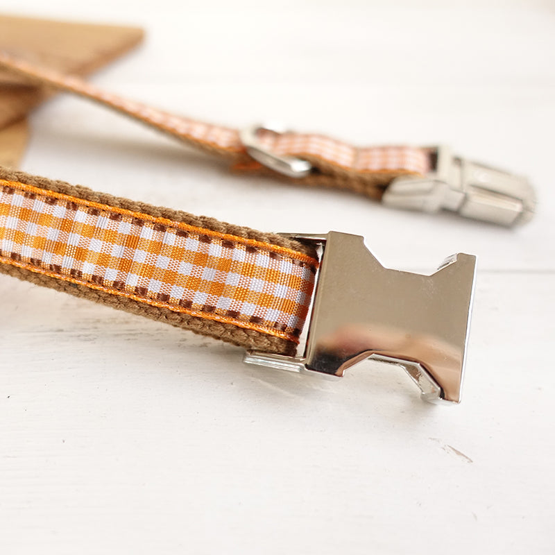 BROWN SCOTTISH Plaid Pet Collar