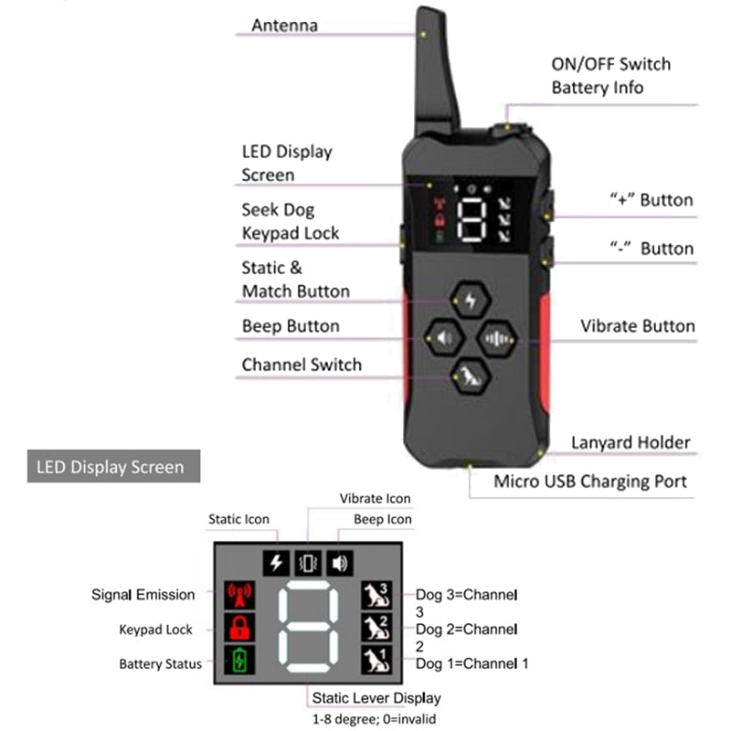 800m Vibration Dog Training Collar