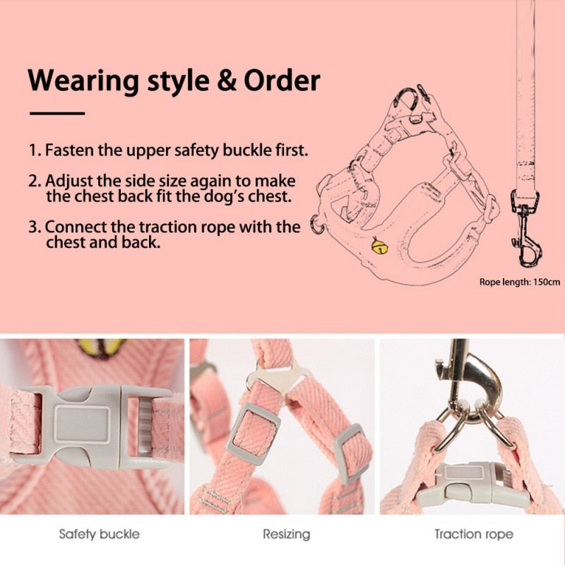 High Quality Corduroy Dog Harness