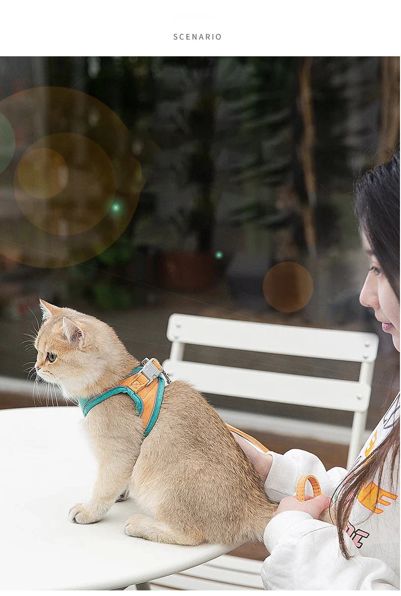 Floral Print Cat Harness & Leash Set