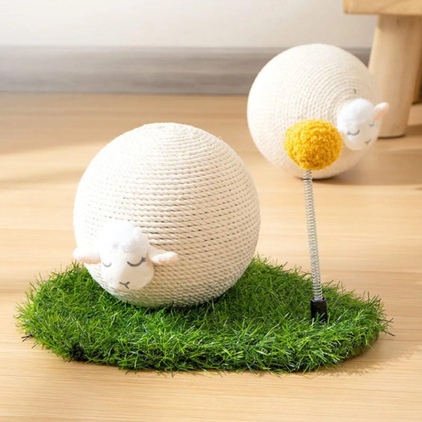 Cute Sheep Cat Scratcher Ball Toy