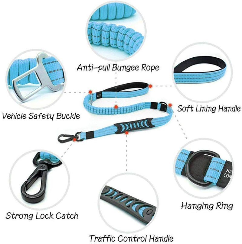 Multifunctional Heavy Duty Bungee Dog Leash