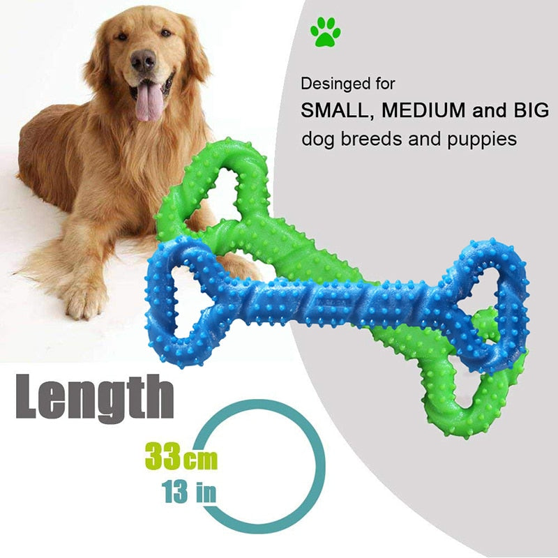 Durable Interactive Dog Bone Chew Toy