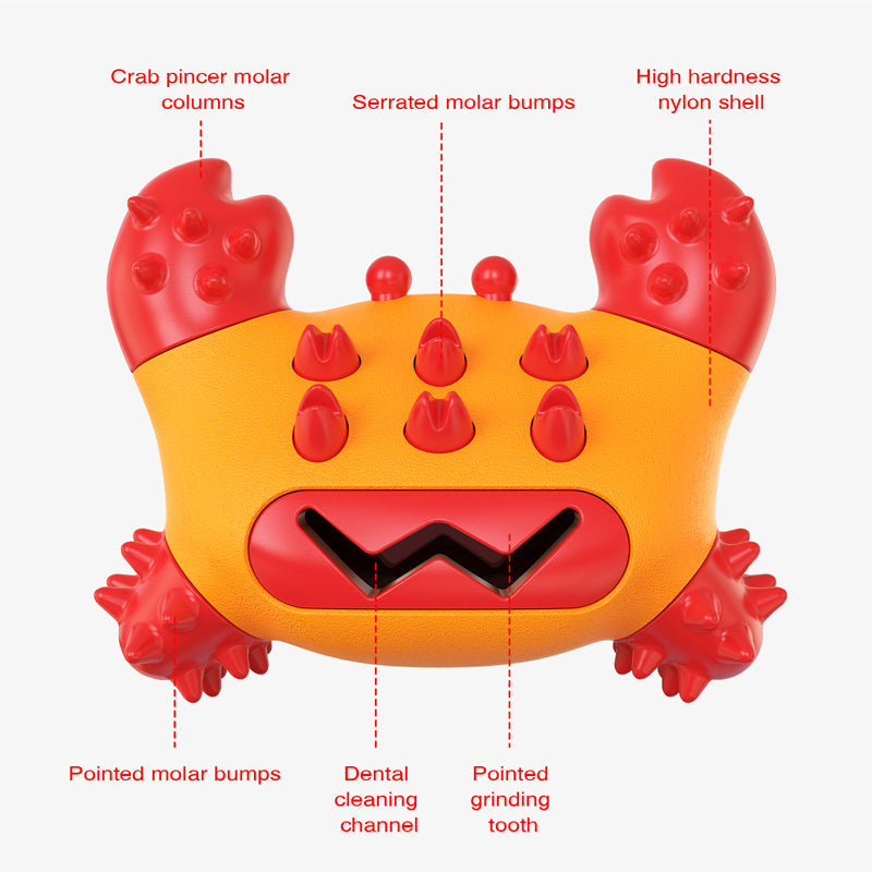 Interactive Tough Dog Crab Toy