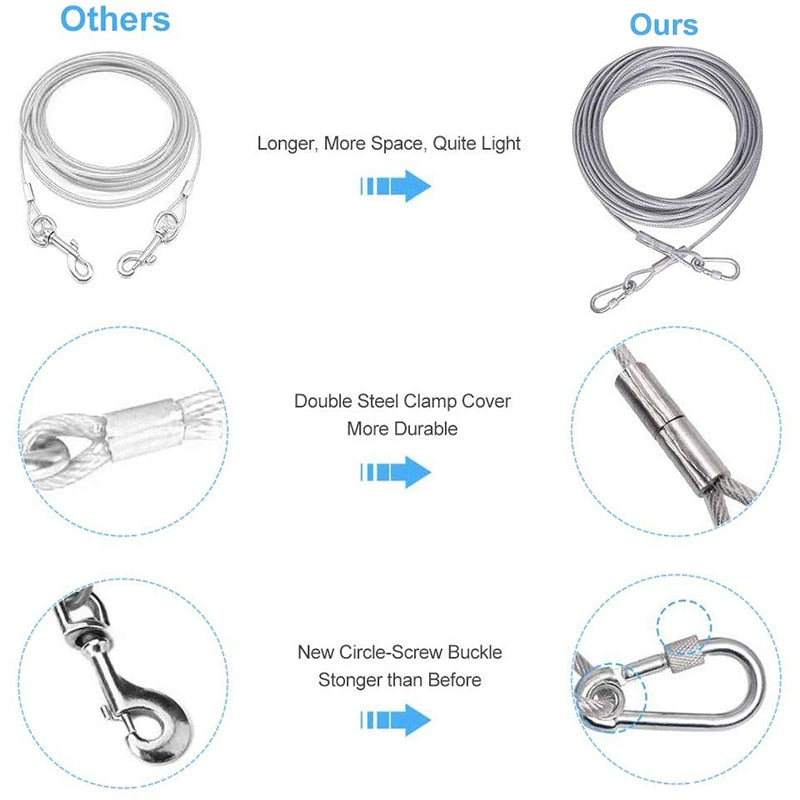 Heavy Duty Steel Wire Cable Dog Leash
