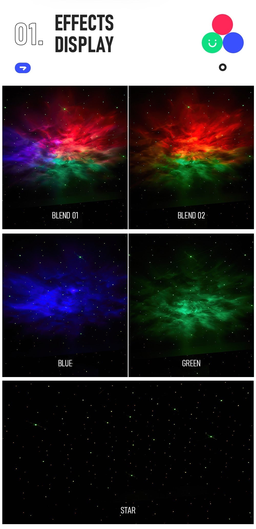 APP Control Galaxy Starry Projector