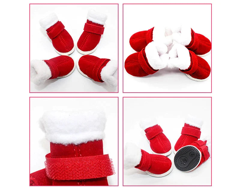 Fleece Winter Warm Dog Shoes