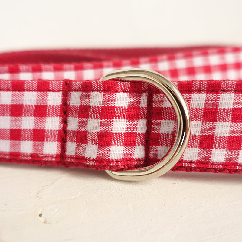 WHITE RED Plaid Pet Collar
