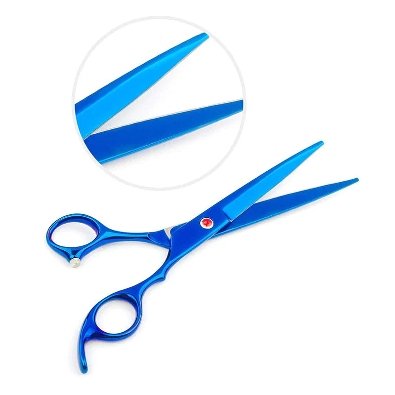 Dog Grooming Scissors With Leather Case