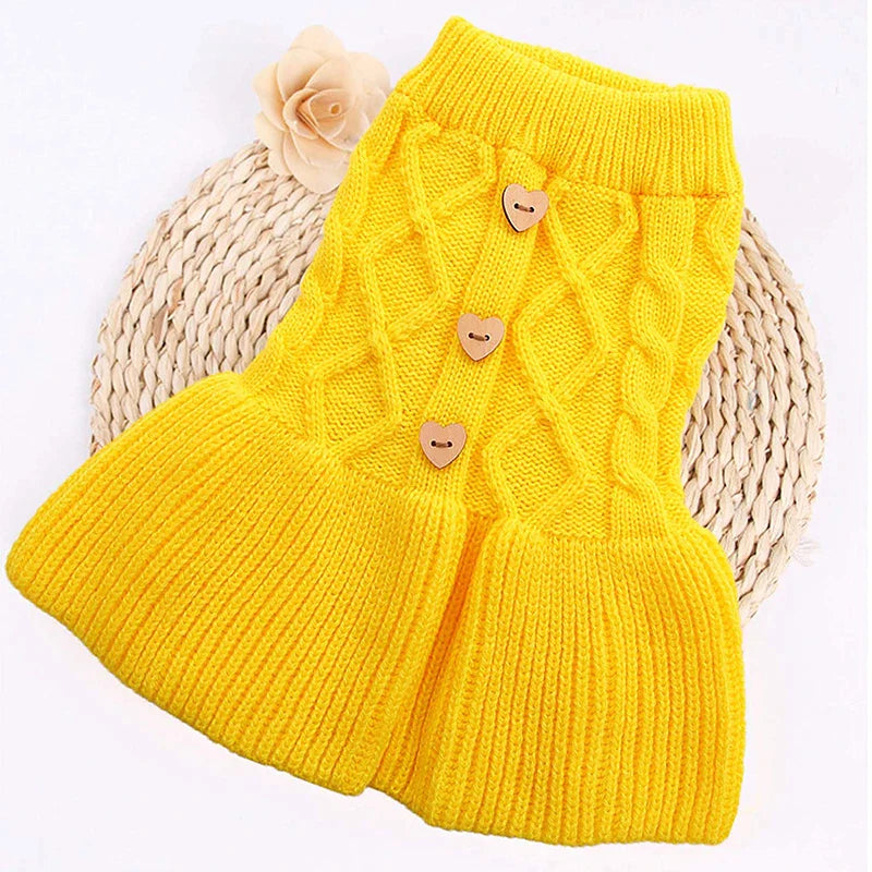 Small Dog Fashion Knit Dresses