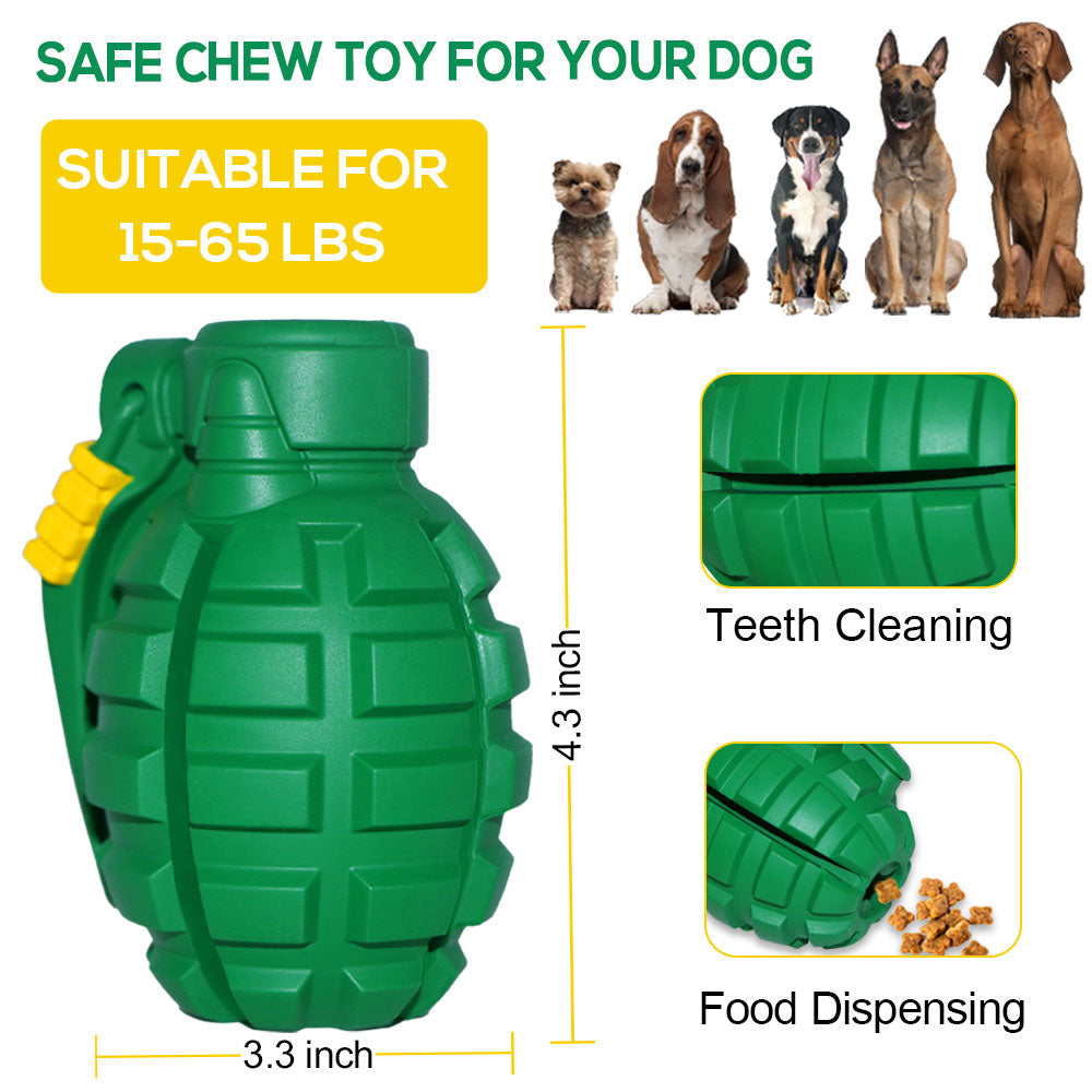 Indestructible Dog Grenade Chew Toy