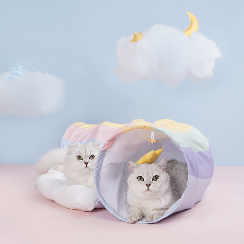 Rainbow Tunnel Cat Bed