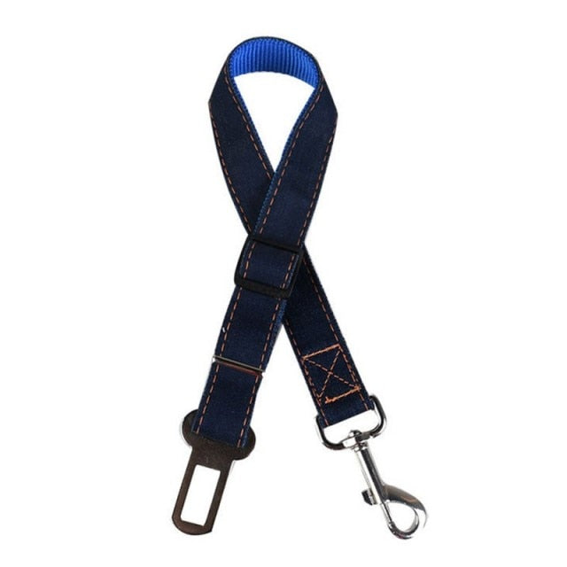 Denim Pet Dog Car Seat Belt