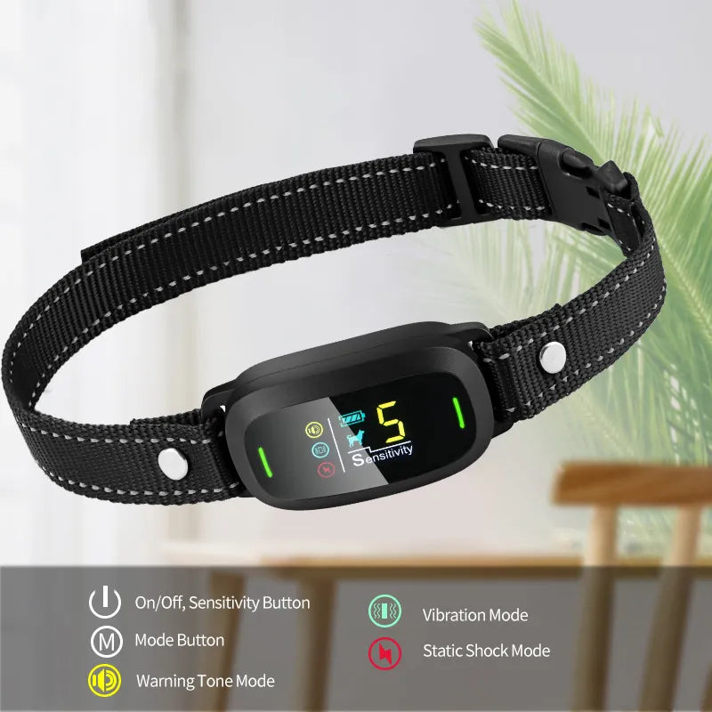 Reflective Nylon Strap Anti Bark Dog Collar