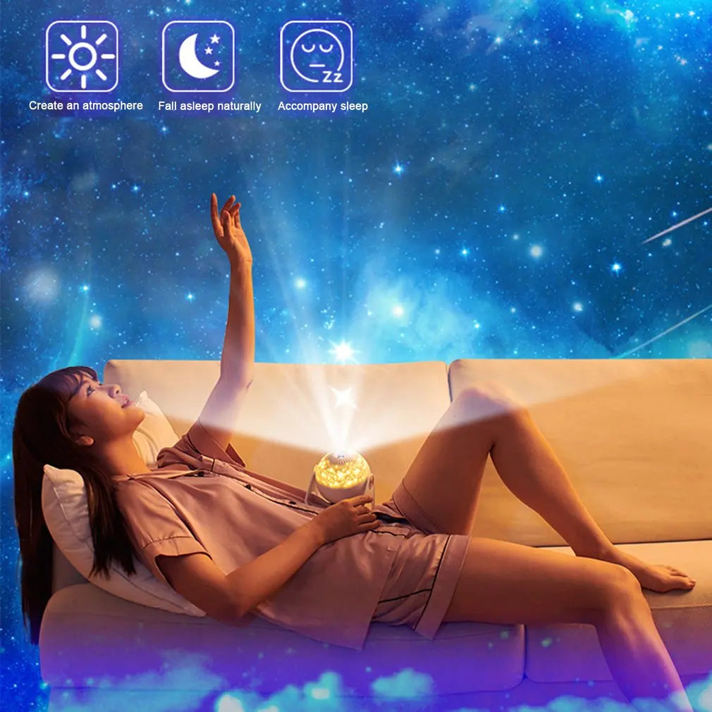 Rotating Night Space Capsule Lights