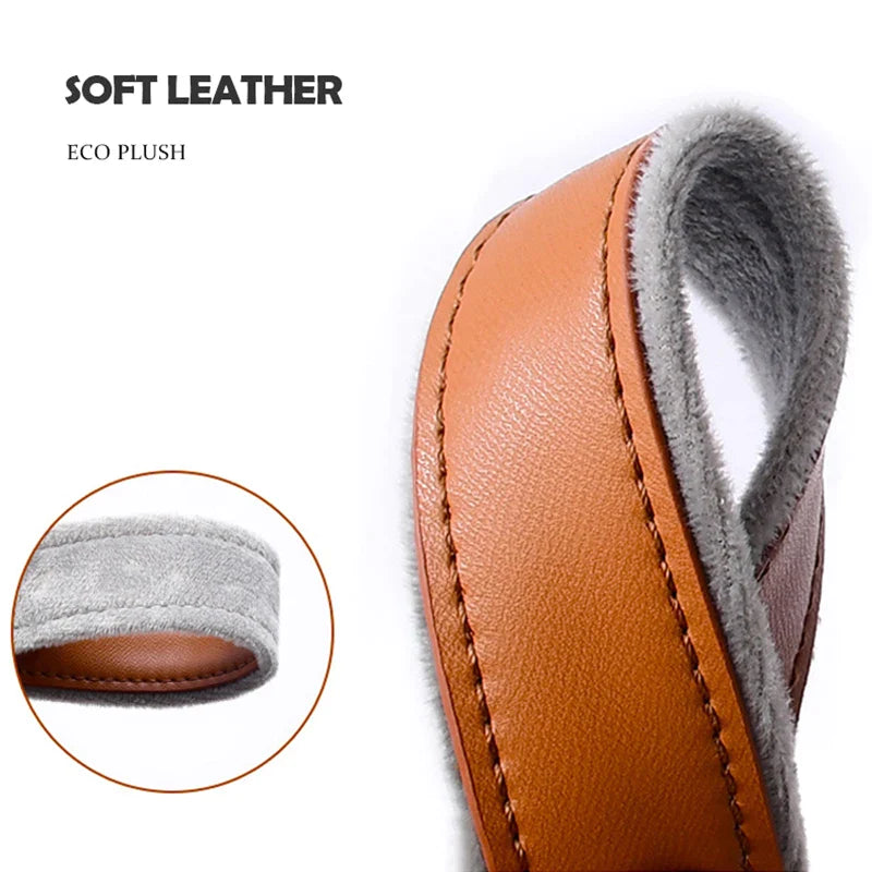 Leather Dog Chest Strap AirTag Harness