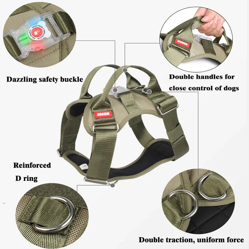 Explosion Proof Big Dog Harness With Led Light