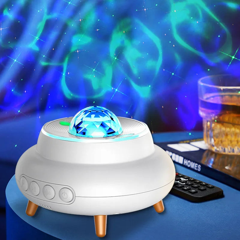 Xmas Elk Water Wave LED Starry Sky Projector