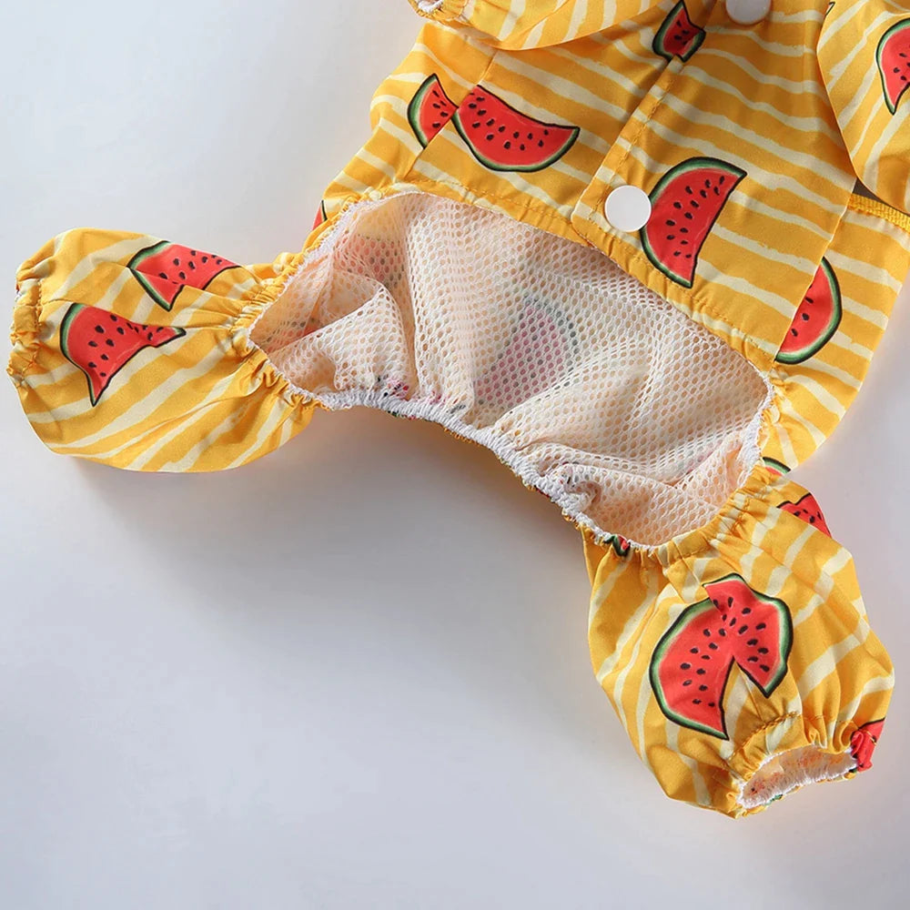 Fruit Print Waterproof Pet Raincoat