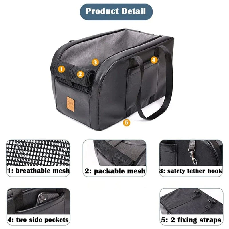 PVC Leather Dog Car Seat Booster