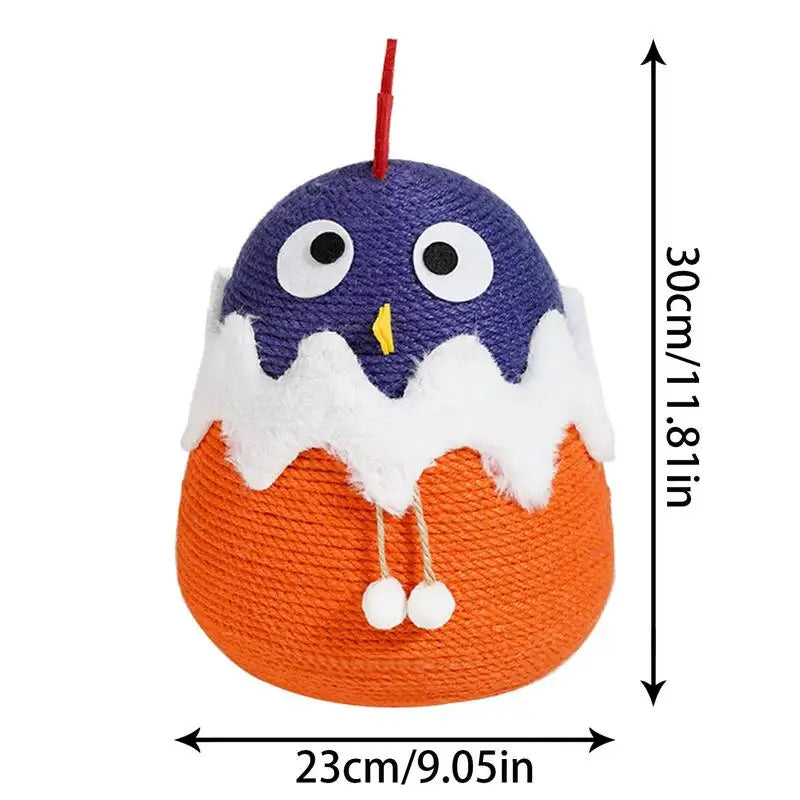 Cute Rooster Shape Cat Scratch Ball