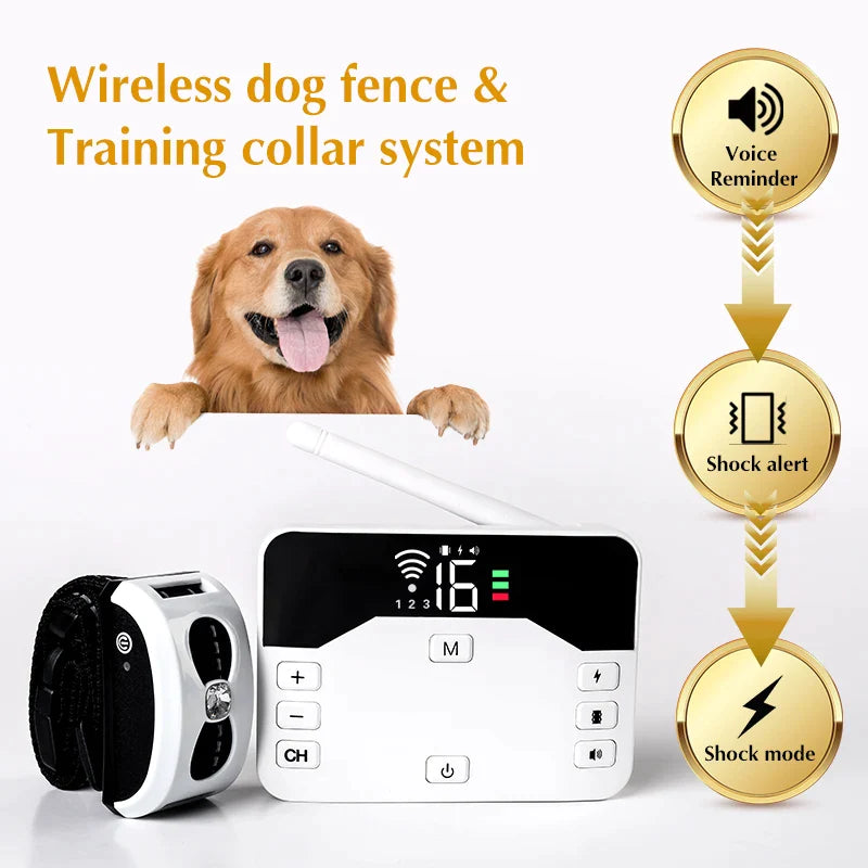 2 Function In 1 Dog Wireless Fence Training Collar