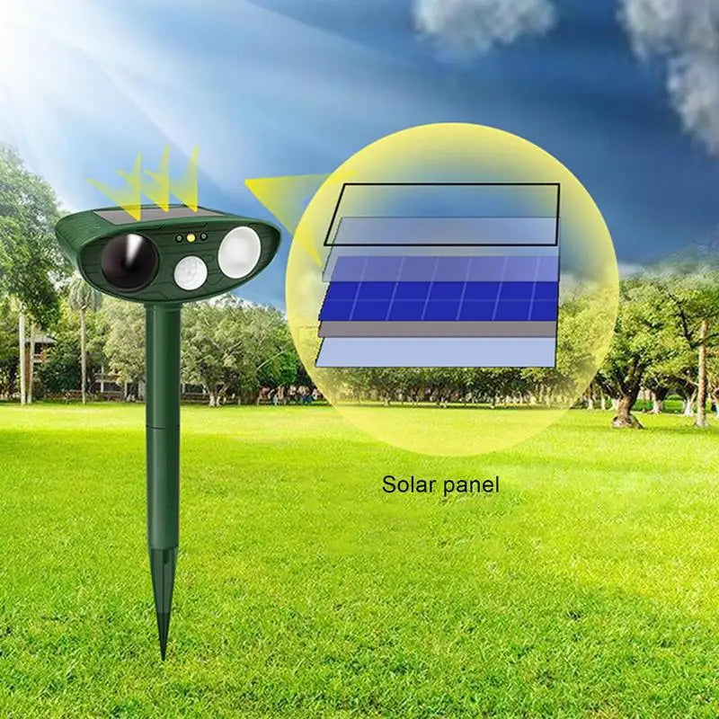 Ultrasonic Solar Power Rechargeable Pet Repeller
