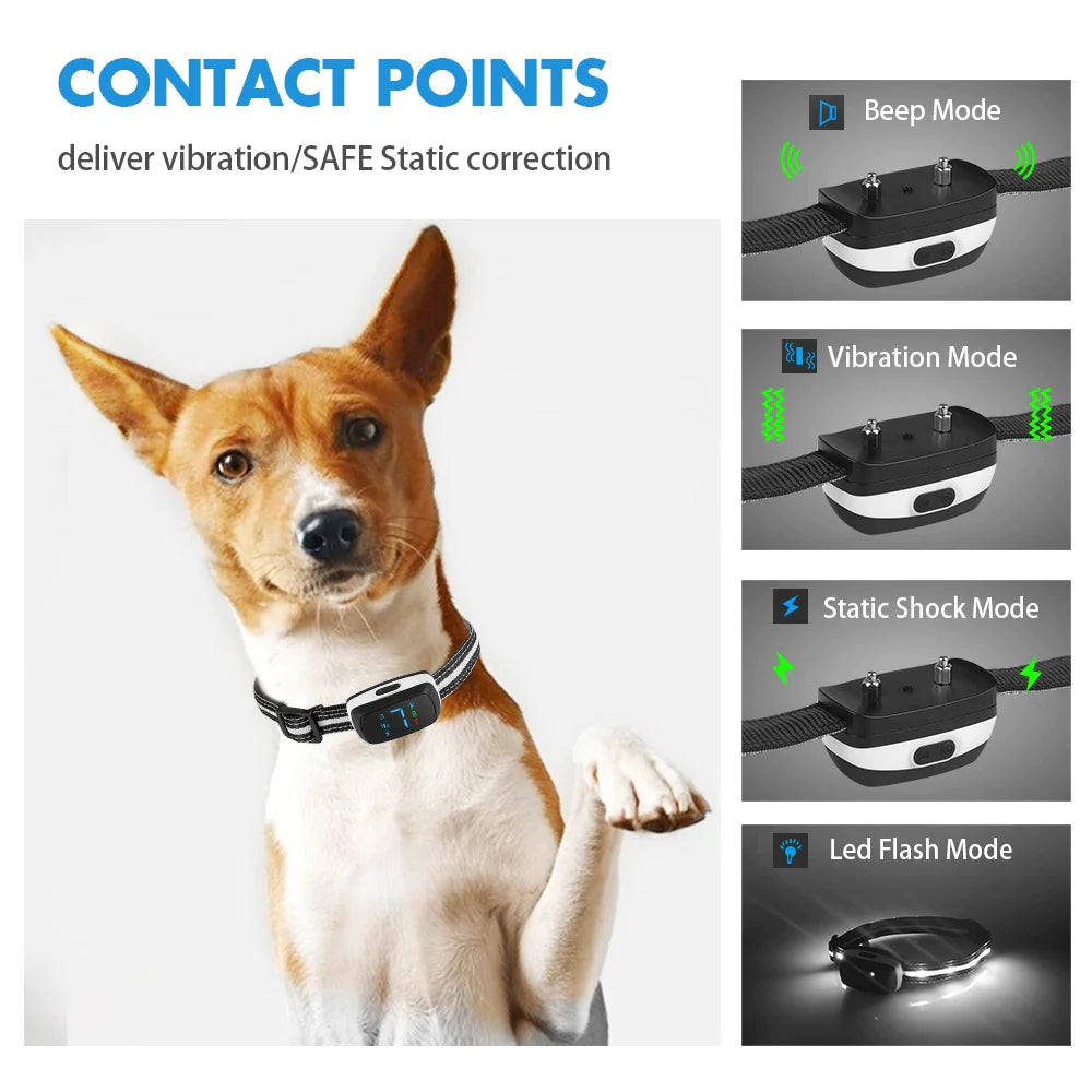 LED Flash Mode Dog Bark Collar