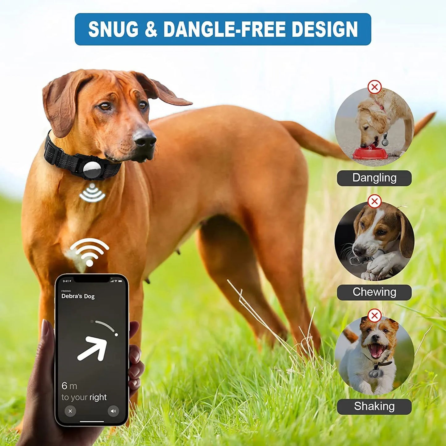 1000D Nylon Heavy Duty Dog AirTag Collar