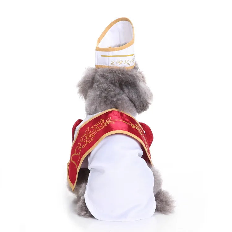 Funny Halloween Priest Dog Costume