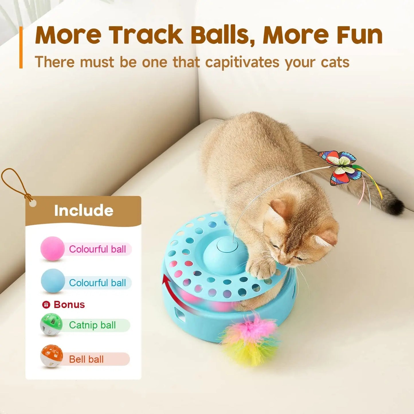 3-in-1 Smart Interactive Cat Toy