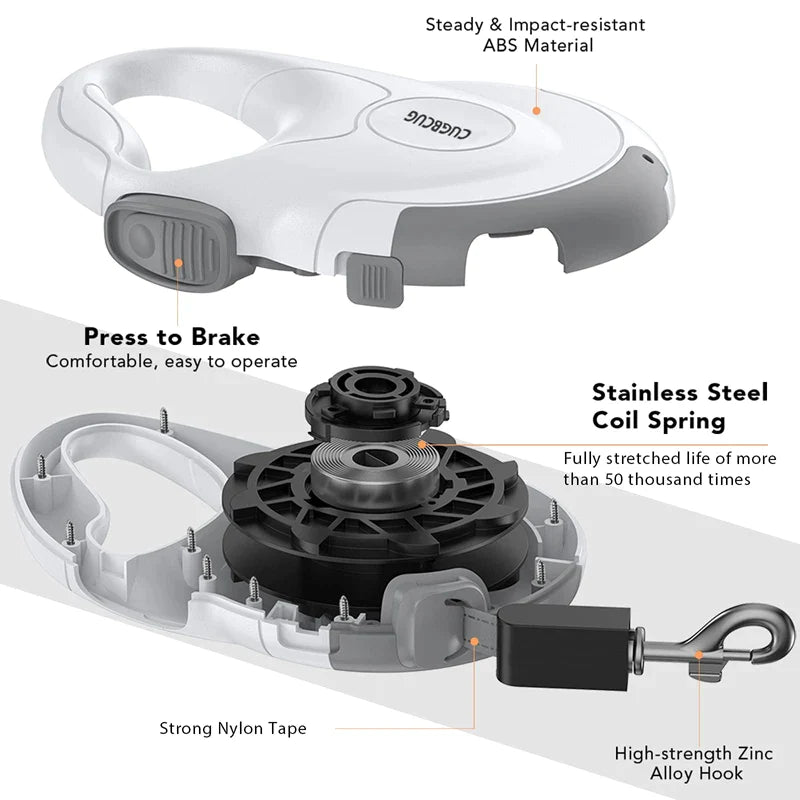 4M Retractable Strong Nylon Dog Lead