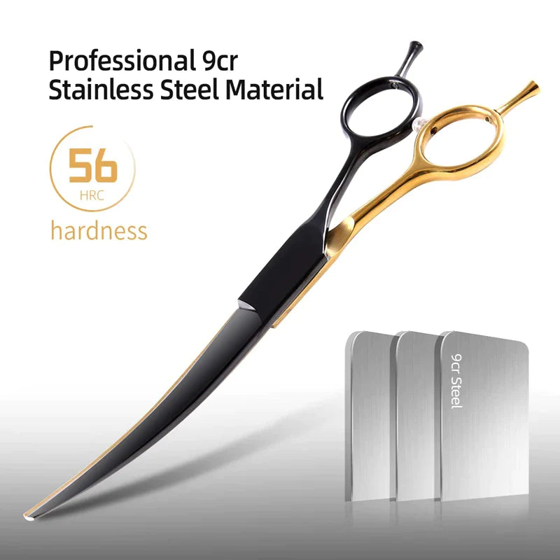Luxury Curved Dog Grooming Scissors