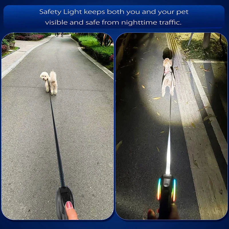 5m LED Light Retractable Dog Leads