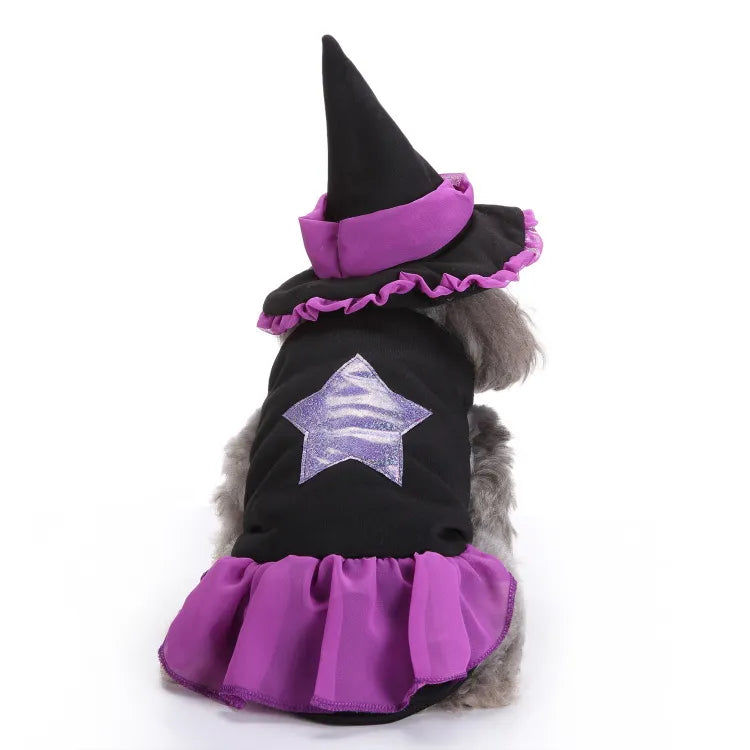 Funny Halloween Wizard Dog Costume
