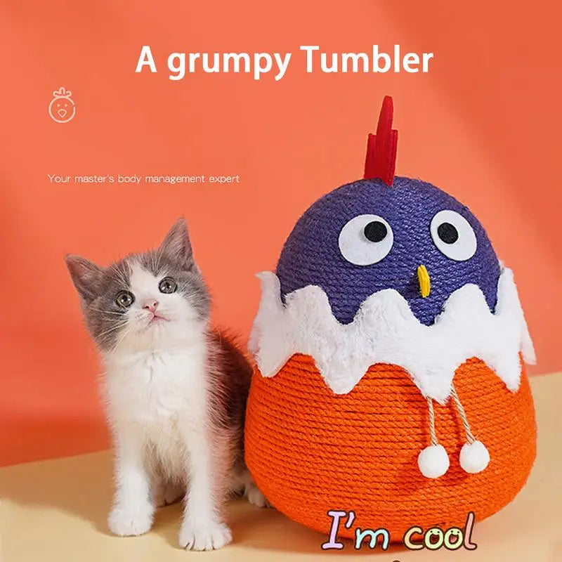 Cute Rooster Shape Cat Scratch Ball