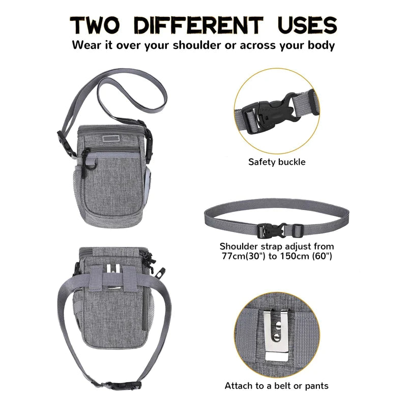Built-in Poop Bag Dispenser Pet Treat Pouch