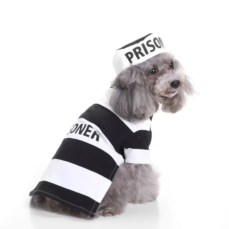 Funny Halloween Prisoner Dog Costume