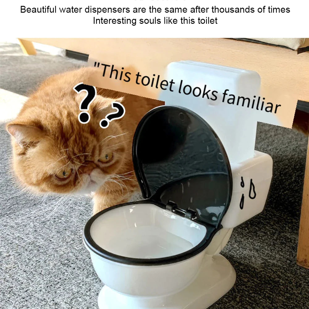 Funny Toilet Shape Cat Water Dispenser