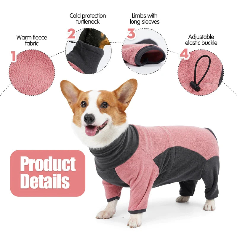 Turtleneck Adjustable Buckle Dog Jacket