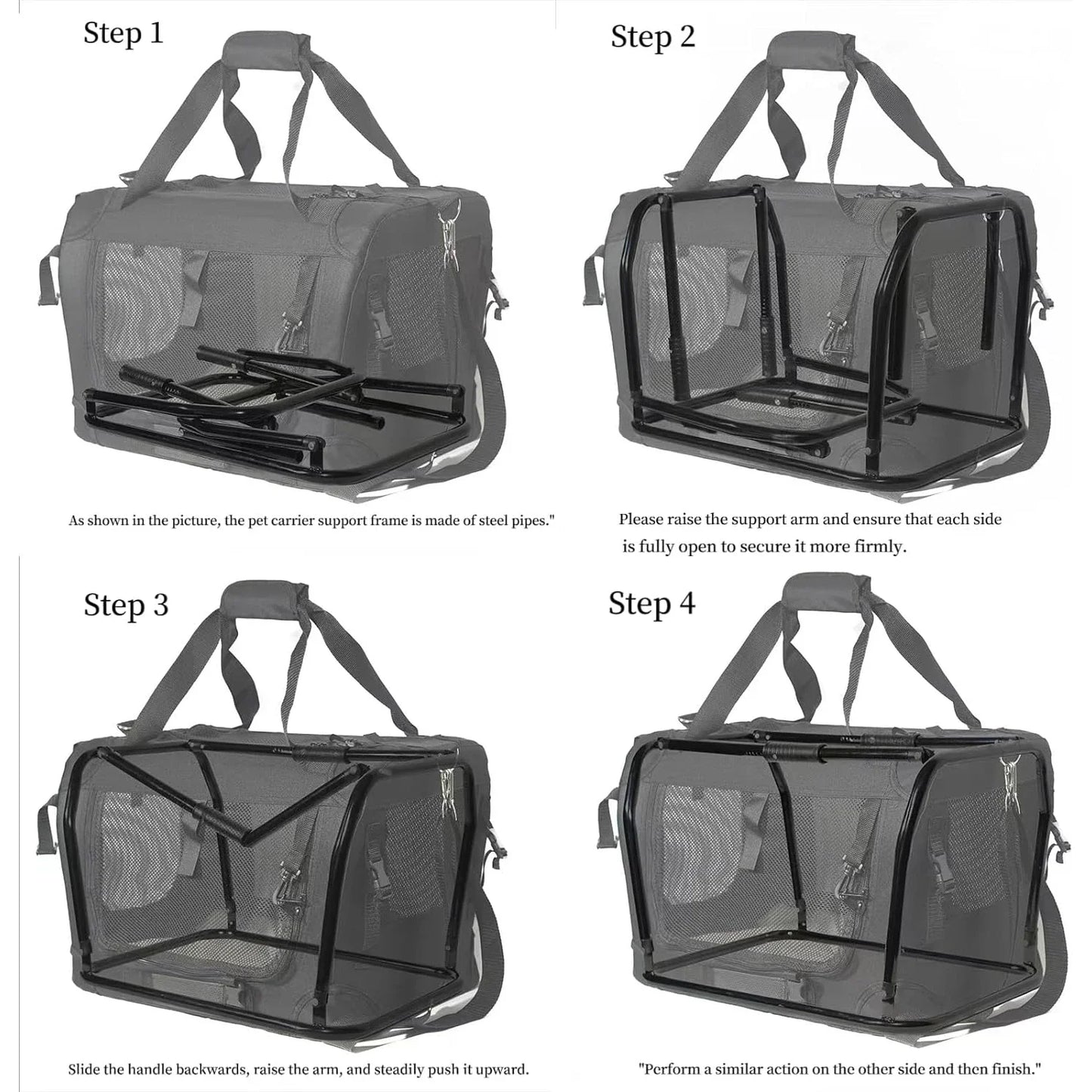 Foldable Soft Dog Travel Bag With Straps