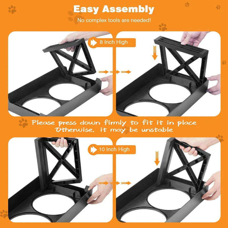 15° Tilted Elevated Dog Bowl Feeders