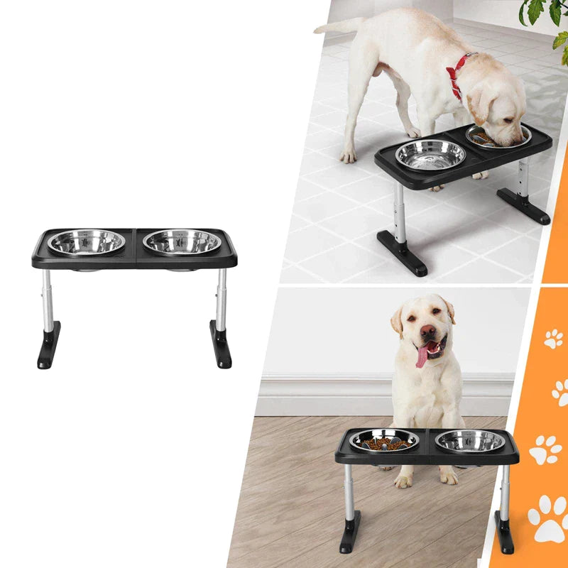 4-heights Elevated Large Dog Bowls