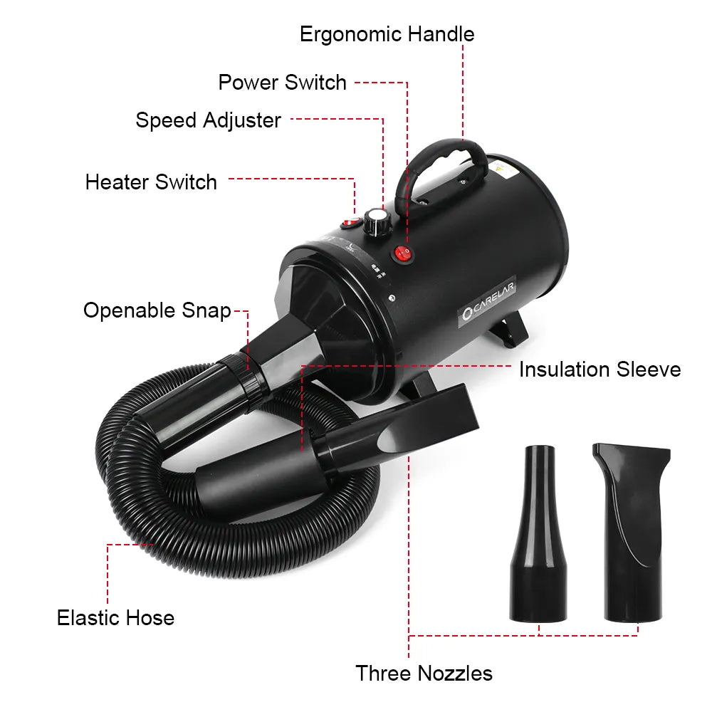2200W Adjustable Pet Hair Dryer