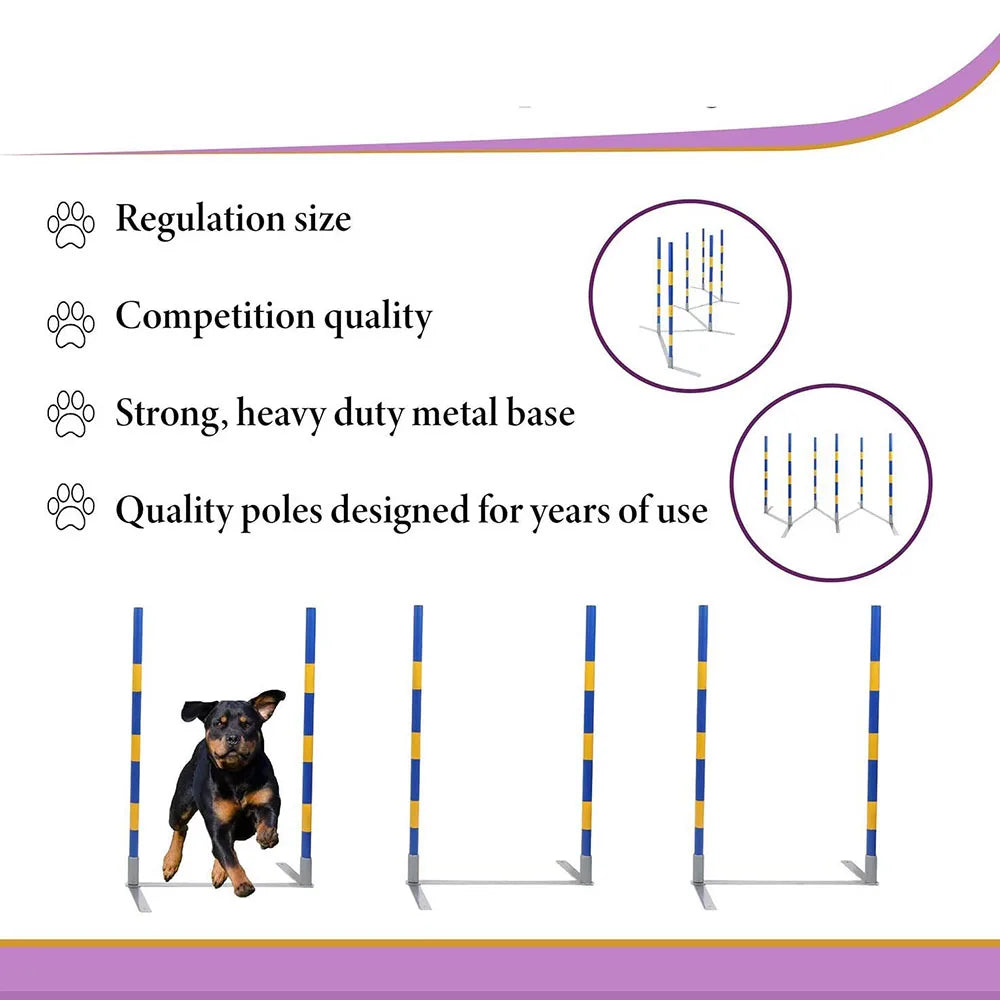 Eight Around The Pole Dog Obstacle Training