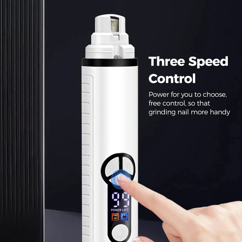 LED Lighting 3-Speed Dog Nail Grinder