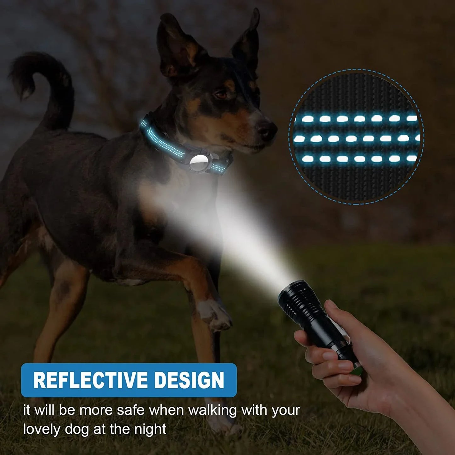 1000D Nylon Heavy Duty Dog AirTag Collar