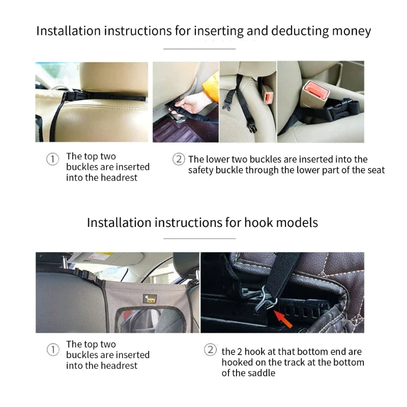 Universal Vehicle Pet Backseat Mesh Fence
